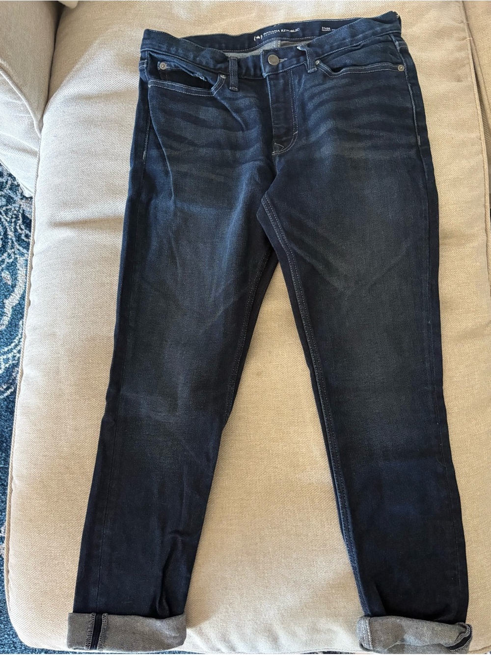 Banana Republic Navy Skinny Fit Legacy Denim Jeans